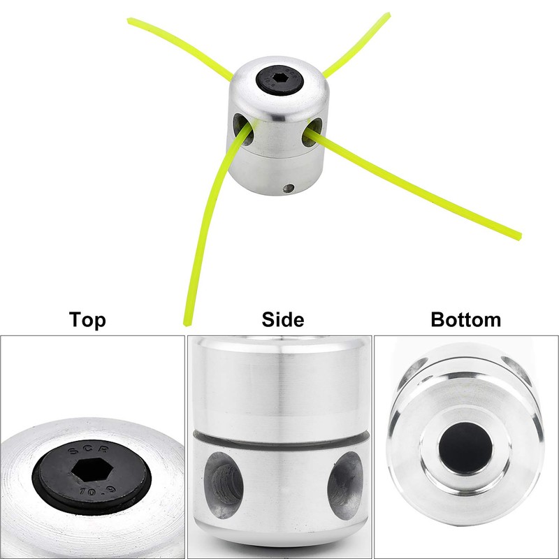 SWAWIS Aluminium Line Head Grass Trimmer Head Thread Spool Nylon