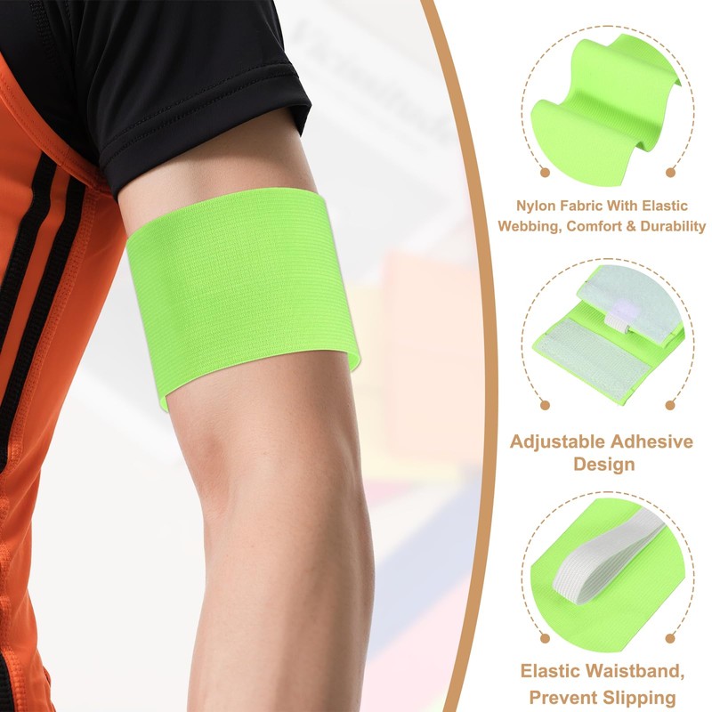 YELARXI Captain Armbands,Adjustable Leader Arm Bands for Soccer Elastic
