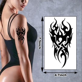 ELANE 10 Sheets Tramp Stamp Temporary Tattoo,Fake Temporary Tramp Stamp Tattoo Stickers for Women Grils Men