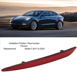 Focket Rear Bumper Reflector Light Lamp for 2017 to 2023, Red Marker Light Lens Trim, Easy Installation Tail Reflector Light for (Left)