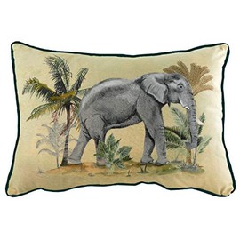 Evans Lichfield Kibale Elephant Cushion Cover, Polyester, multicolour, 35 x 50cm