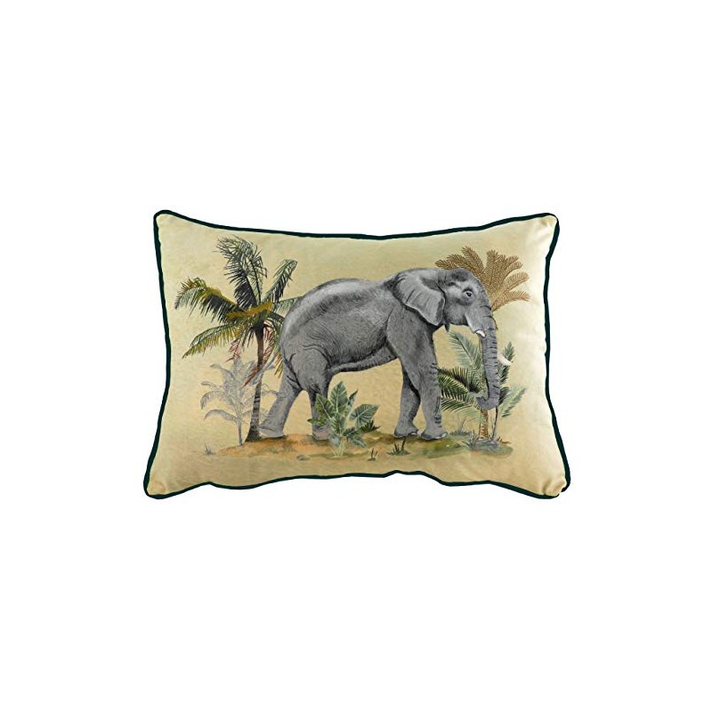 Evans Lichfield Kibale Elephant Cushion Cover, Polyester, multicolour, 35 x