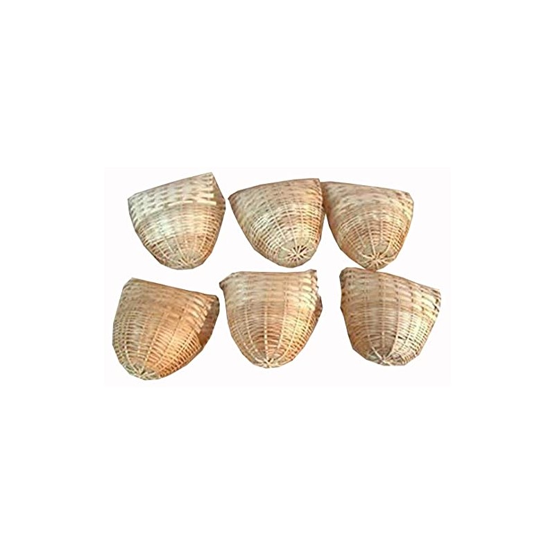 Mcage Finch Bird Bamboo Covered Bird Nest Lot of 6
