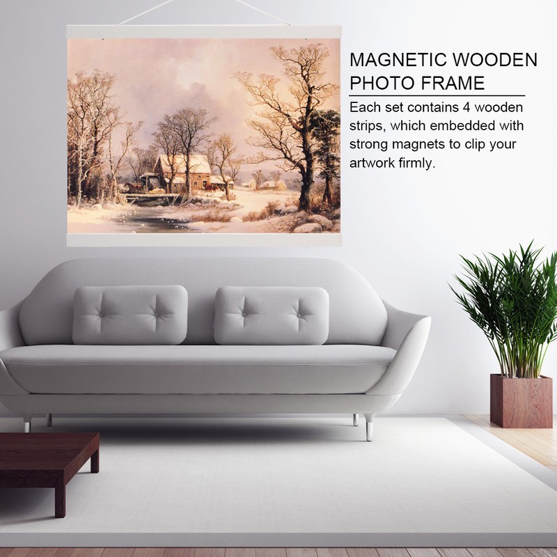 Modern Magnetic Sawdust Photo Picture Frame DIY Poster Scroll Prints