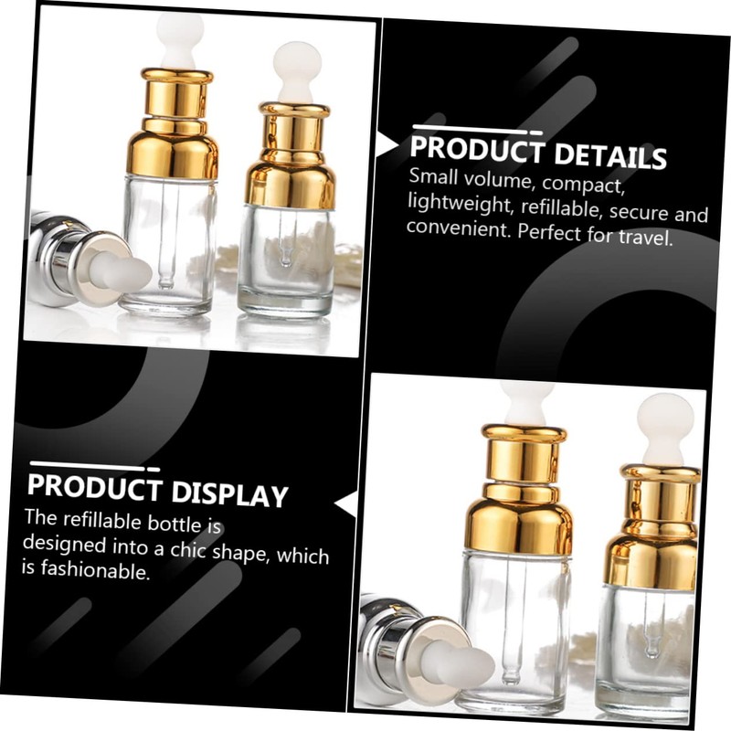 VILLFUL 30ml Essential Oil Dropper Bottle Set of 6 Refillable