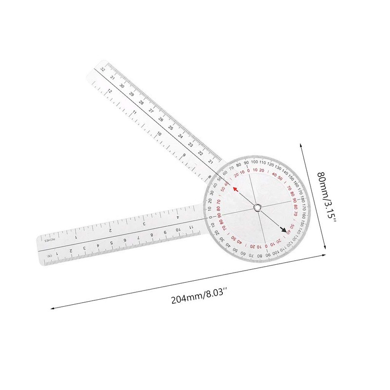 UNTERING Angle Ruler,Goniometer Medical Joint Ruler Calibrated Orthopedics Angle Rule