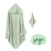 Baby Bath Towel with Hood and Washcloth Set, 100% Organic
