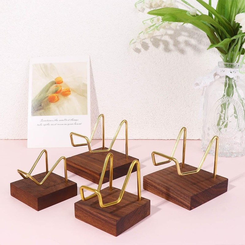 Vctitil Wooden Plate Stands For Display, Plate Holder Display Stand,