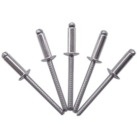 Marcopol (Pack of 100) Stainless Steel Blind Rivets 4.0 x 12 mm Dome Head Pop Rivets DIN 7337 A2 Rivet Slot Mandrel (100 mm)
