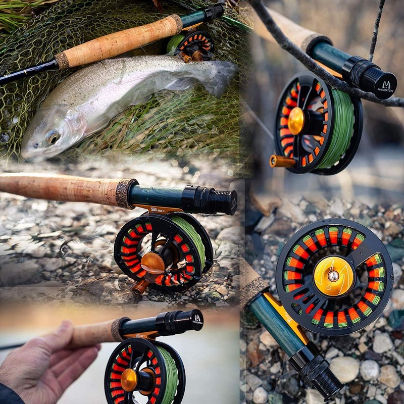 MAXIMUMCATCH Tail Fly Reel Large Arbor CNC Machined Aluminium Teflon