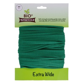 Biostretch Extra Wide Soft Tree Ties - Strong & Stretchy Support for Large Plants & Young Trees - Cut-to-Length Green Garden Tape for Home & Professional Gardening (26 ft / 8M)