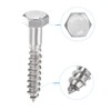 sourcing map Hex Lag Screws, M8 x 45mm 304 Stainless