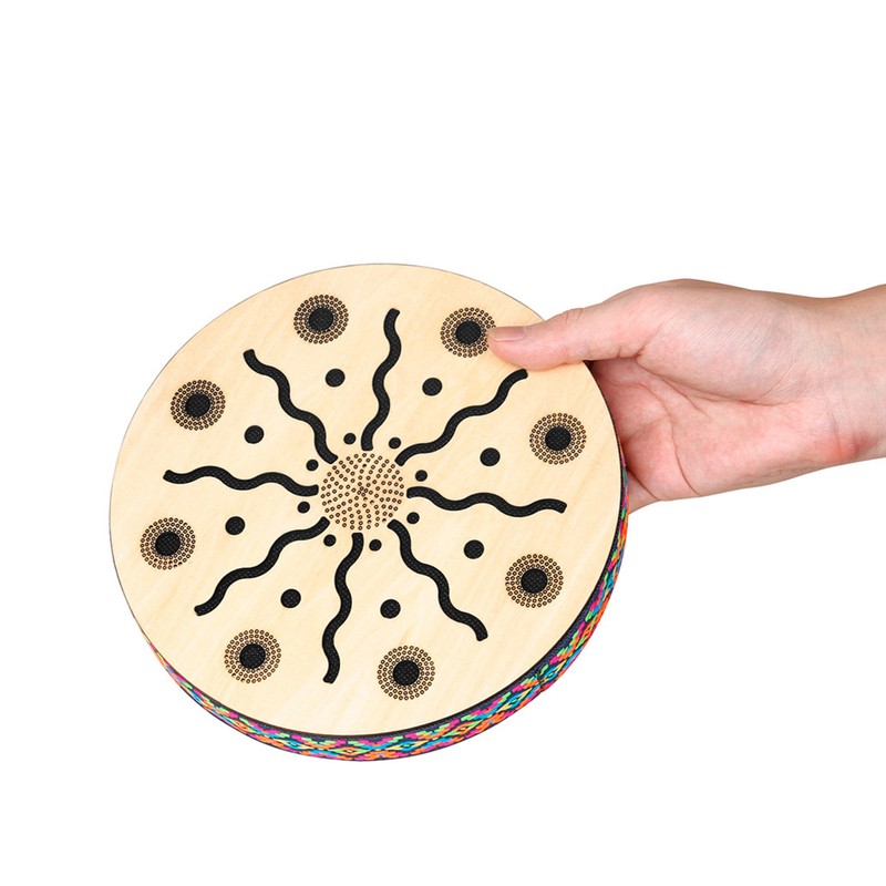 Sea Drum Ocean Wave Sound 8in Portable Maple Ethnic Musical
