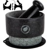 Laevo Mortar and Pestle Large Set - Black Granite Stone