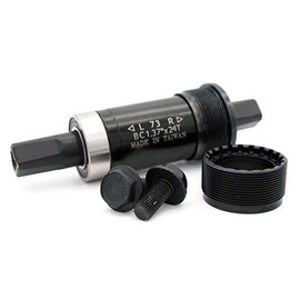 Cycle Design Replacement Bottom Bracket Set Silver Shell Width 2.9 inches (73 mm) / Shaft Length 4.5 inches (113.5 mm) BB Set JIS Square Taper Sealed Bearing