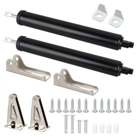 The Double Door Closer System is Suitable for Keeping Storm Doors Screen Doors and Safety Doors Open Storm Door Closer Smooth Closing Action 2-Piece Set Black