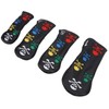 4Pcs Skull Golf Club Head Covers Golf Club Headcovers Colorful