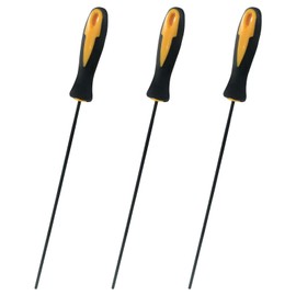 Cjueiom Chainsaw File 3.2mm Round Sharpening Files with Plastic Handle Chainsaw Sharpening Files for Chainsaw Sharpening Pack of 3