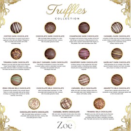 CRAVINGS BY ZOE Mothers Day Chocolate Truffle Gift Box | 16 Count | Assorted Gourmet Milk & Dark Chocolate Candy Food Gift Basket Anniversary, Birthday, Get Well, Holiday, Thank You Men Women Mom Her