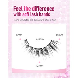 Frihappy Wispy Eyelashes Cat Eye Lashes Natural Eyelashes Wispy Lashes Fake Eyelashes Natural Look False Lashes Mink Lashes FRH-327