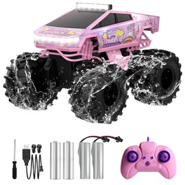Remote Control Car, Unicorn Amphibious RC Cars for Girls Boys, 2.4GHz Waterproof Monster Truck All Terrain Off-Road Vehicle, 360° Flips RC Crawler, Toys Gifts for Age 6 7 8 9 10+