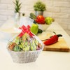 12Pcs Large Cellophane Bags for Hampers with 12 Pull Bows,