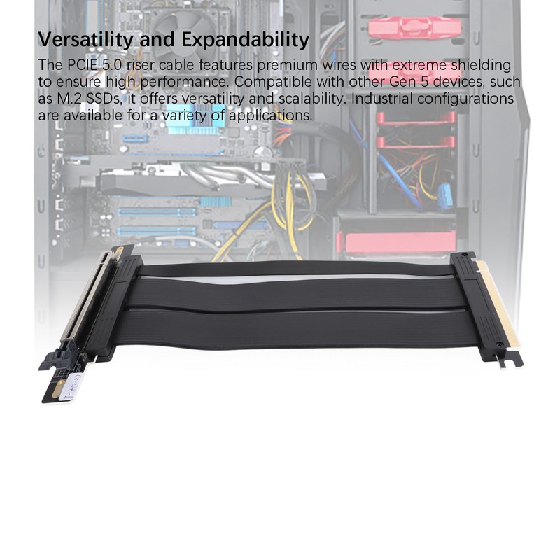 PCIe Gen5 X16 Graphics Card Extension Cable Professional Dual Row