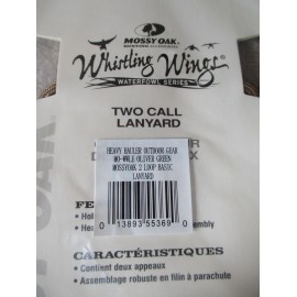 MOSSY OAK WHISTLING WINGS TWO CALL LANYARD WATERFOWL SERIES MO-WWLE