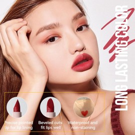 Lestpola Lip Stain Marker Pen-1Pcs Nude Brown Hydrating Lip Stain Liquid Lip Liner Pencil, Long Lasting Waterproof Smudge-proof Natural Matte Finish, Precise Chisel Tip Smooth, Lip Makeup Gift for Women-02