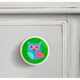 Kids Owls Ceramic Drawer Knob Set of 4
