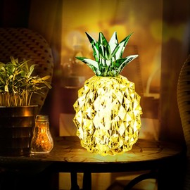 Mingfuxin Pineapple Decor Night Light, Collectible Figurines Decoration Led Night Lights Lamp for Home Office Hotel Living Room Bedrooms Decoration Gift for Women