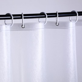 WellColor Frosted Short Shower Curtain Liner 54 Inch Length, Waterproof EVA Plastic Bathroom Window Curtain Shower Liner for Bathtub with Rustproof Metal Grommets and 3 Weights, 72X54 Inch