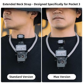 SUREWO Pocket 3 Magnetic Neck Mount, Extended Quick Release POV/Vlog Video Selfie Necklace Holder DJI OSMO Pocket 3 Creator Combo