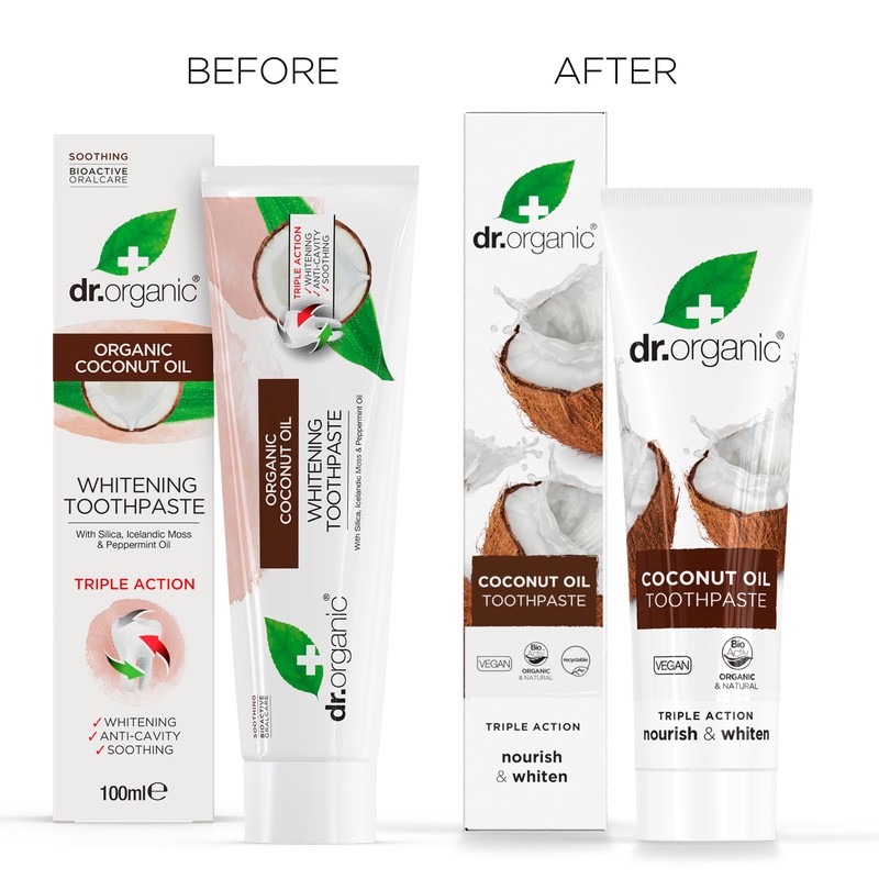Dr. Organic Coconut Oil Whitening Toothpaste 100ml