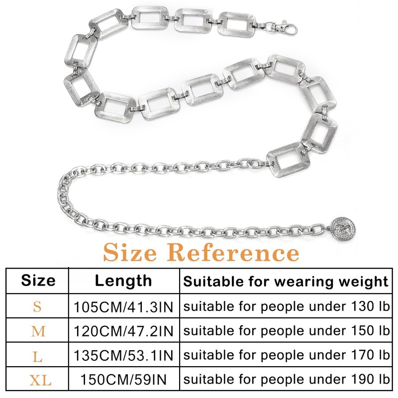 Heyjoin Waist Chain for Women Metal Belly Belt Adjustable Waist