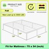 Cieemine 12 Inch White Full Size Bed Frame, Heavy Duty