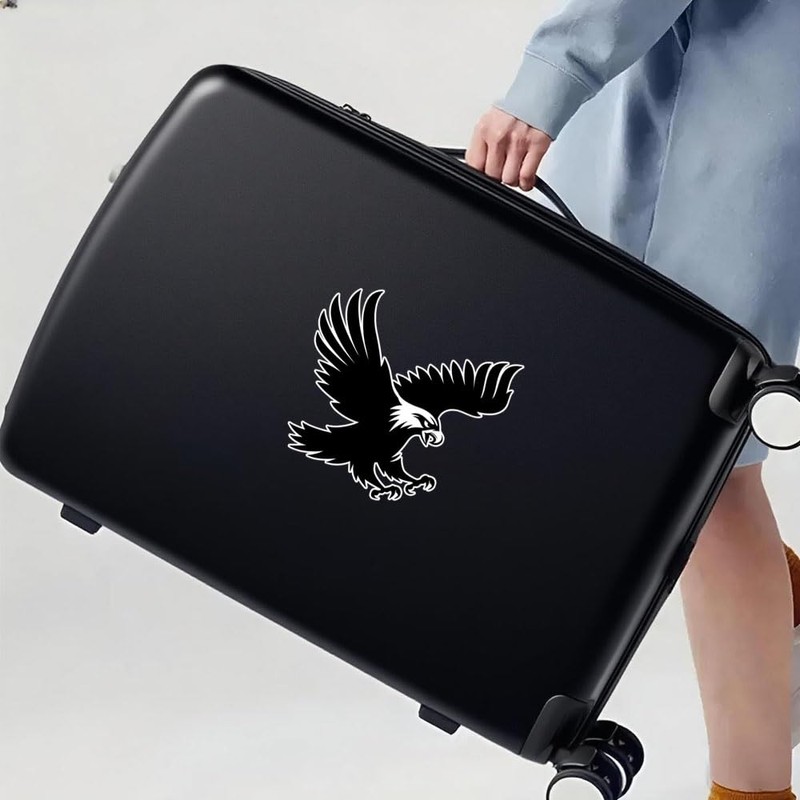 Black Eagle Vinyl Sticker 2-Pack, Waterproof Eagle Sticker for Car