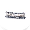 Burnaby blue tweed pearl button hairpin / 버나비 블루 트위드