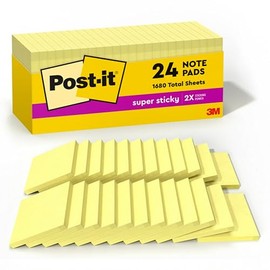 Notas autoadhesivas Sticky Notes de Post-it, Canary Amarillo Cabinet Pack                                                                             