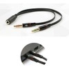 Jinshining Black Headphone Splitter for 3.5mm Female Devices Earbuds and