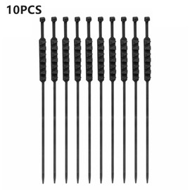 Pack of 10 Motorcycle Tyre Non-Slip Chain, Cold-Resistant Nylon Anti-Slip Bindings, Tyre Roll Belt, Winter Snow Mud Non-Slip Suitable for Motorcycle, Bicycle, Electric Car (Black)