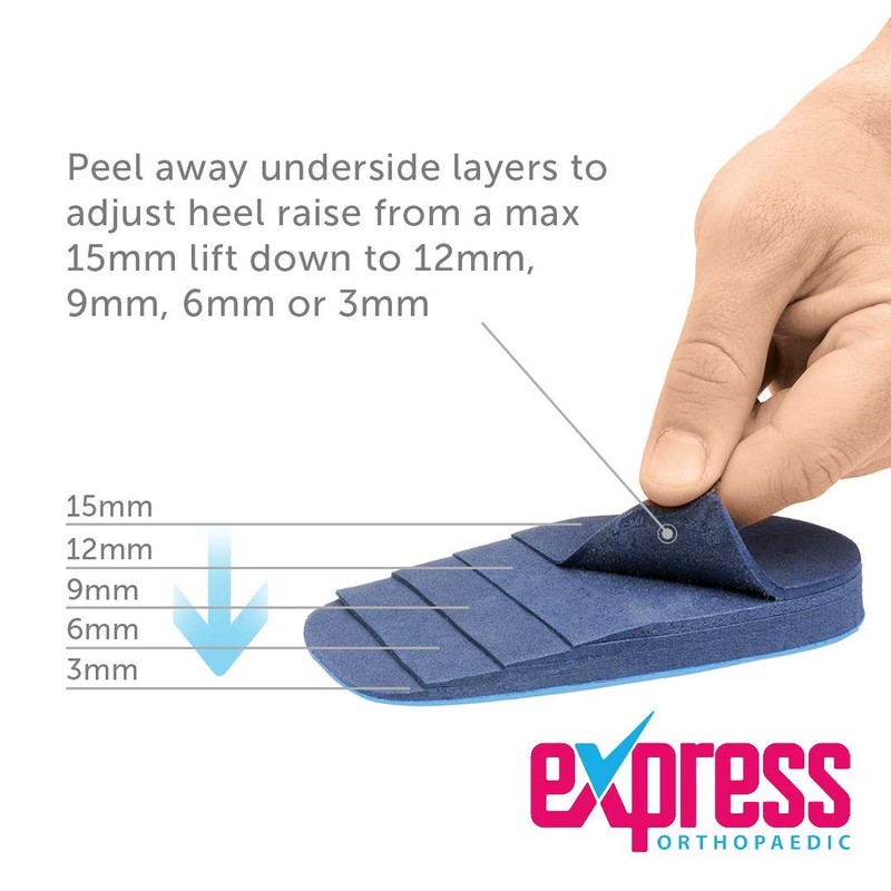 Express Orthopaedic® - Medically Approved Adjustable Heel Raise Shoe Inserts