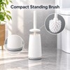 Long Handle Toilet Brush with Holder – 360° Round Bristle
