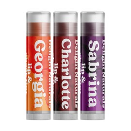 Delight Naturals Bold Lip Tint and Cheek Stain Set - Georgia, Charlotte, Sabrina