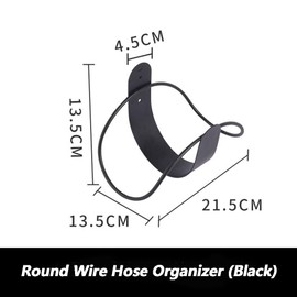 Earssa Stainless Steel Garden Hose Holder, Hook for Garden Hose, Wall Mount Water Hose Hanger for Wall Heavy Duty Metal Tube Stand, Hose Reel, Hose Organizer (Black)