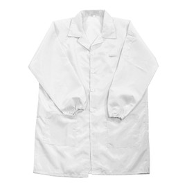 sourcing map ESD Lab Coat Anti Static Clothing Science Jacket with Cuff Lapel Collar Wear Uniform Work for Men Women (White, 4XL)