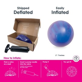 Edushape Incredi-Ball Change-A-Color Sensory Ball for Baby - 7" Deflated with Pump Color Changing Baby Ball That Helps Enhance Gross Motor Skills for Kids - Toddler Ball for Sensory Development