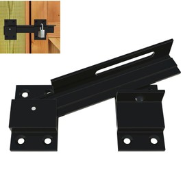 VANROUG Flip Gate Latch Lock with Padlock Hole, Aluminum Alloy Adjustable Door Latch Barn Door Lock Fence Door Lock Latch for Outdoor Gate, Barn Door, Shed, Garage, Yard (1)