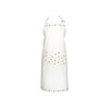 GreenGate Grace Apron White with Hearts Embroidered in Red and