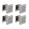 4 pcs Solid Brass Body Spray Shower Jets Adjustable Massage